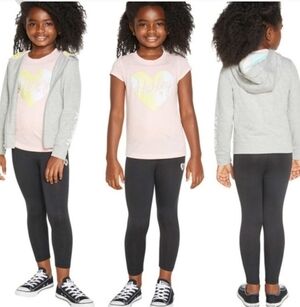 NEW * 2* Hurley Girl's 3-piece Set Hoodie Tee Leggings Size 6